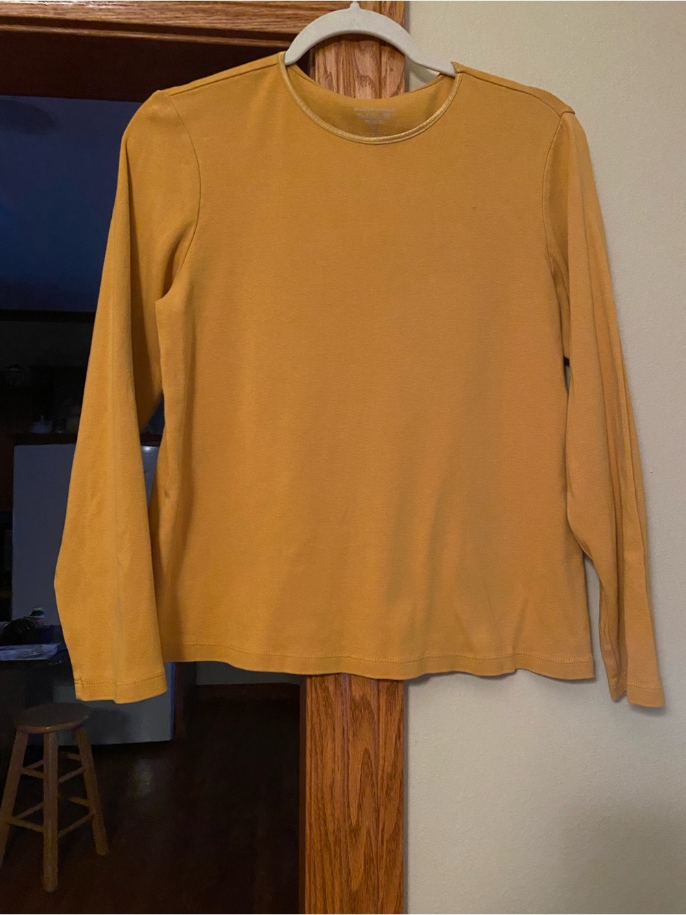 Christopher & Banks Golden Mustard Crewneck Long Sleeve Top
